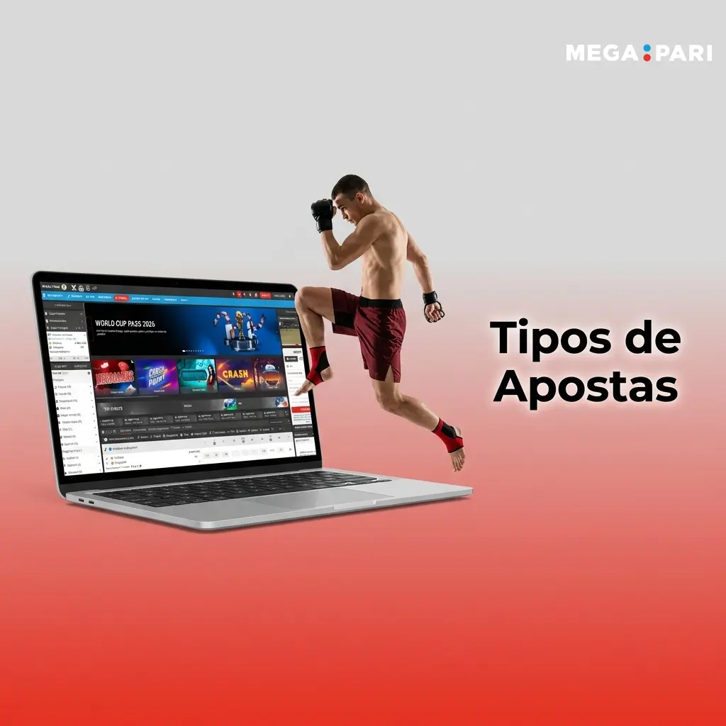Tabela comparativa dos tipos de apostas MegaPari: simples, acumulador, sistema, outright, handicap e over/under