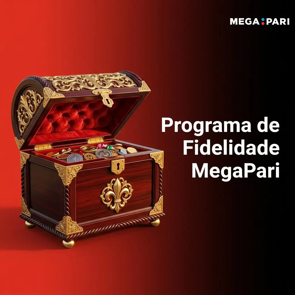 Programa de Fidelidade MegaPari com 8 níveis VIP, desde Iron até Diamond, com cashback e recompensas exclusivas